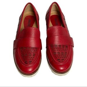 Red Leather Loafers